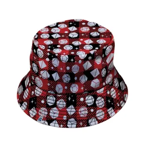 Dnd Christmas Red Plaid Bucket Hat