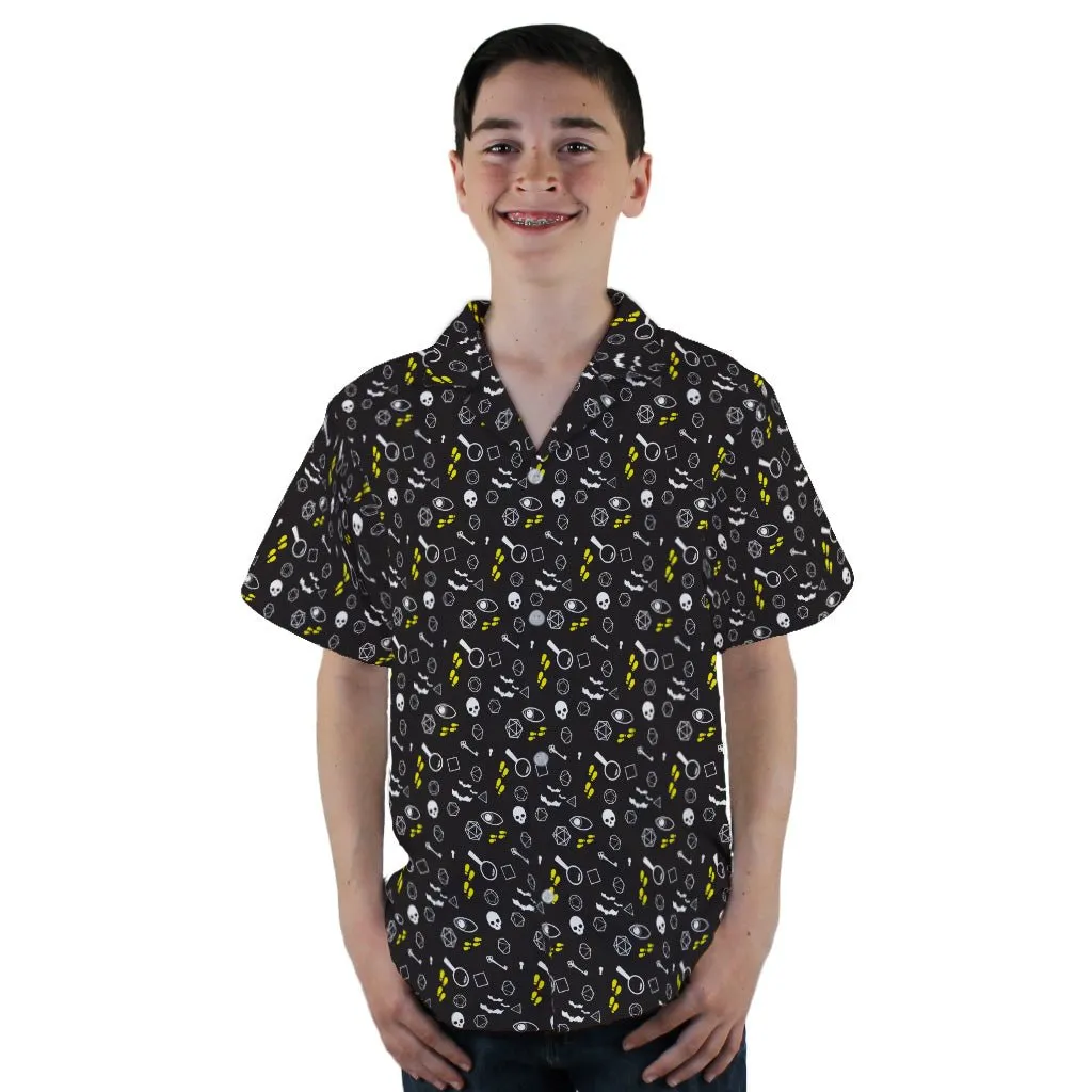 Dnd Horror Mystery Youth Hawaiian Shirt