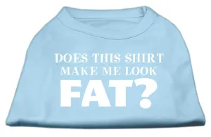 Does This Shirt Make Me Look Fat? Screen Printed Shirt Baby Blue XXL (18)