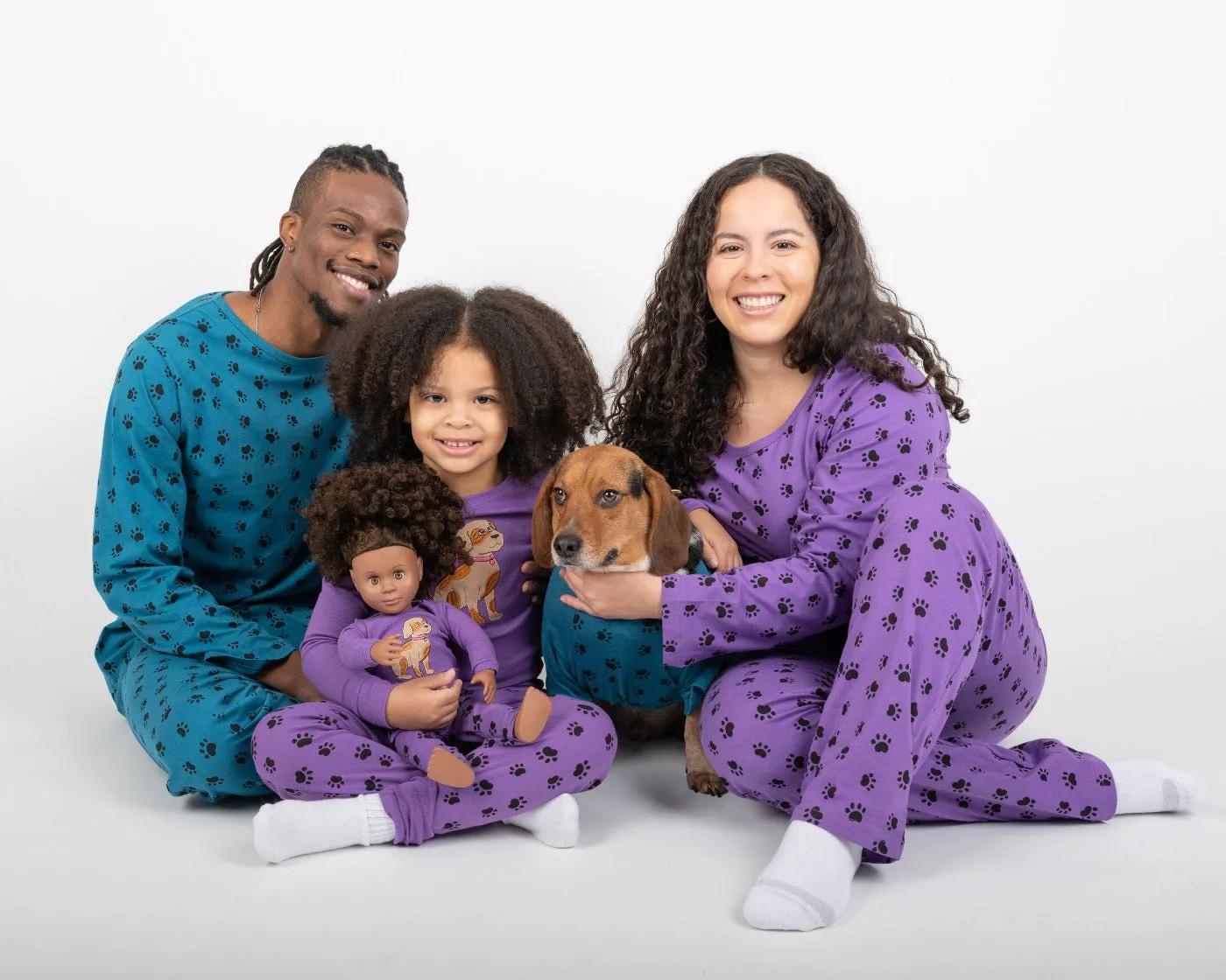 Dog Blue Paw Print Pajamas