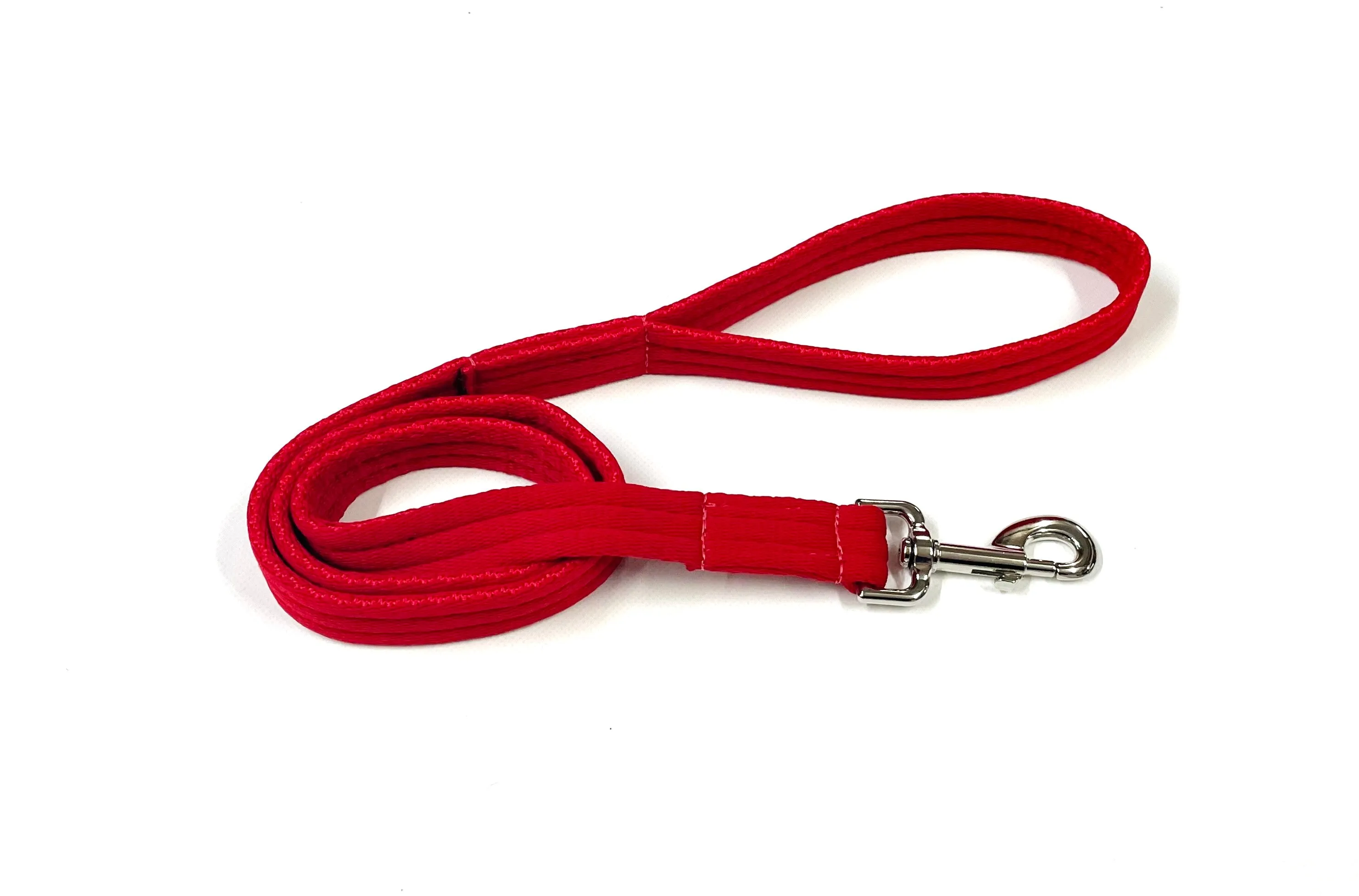 Dog Lead Walking Leash Short Training Lead 45" And 76" Long 20mm 25mm Soft Air Webbing In Various Colours