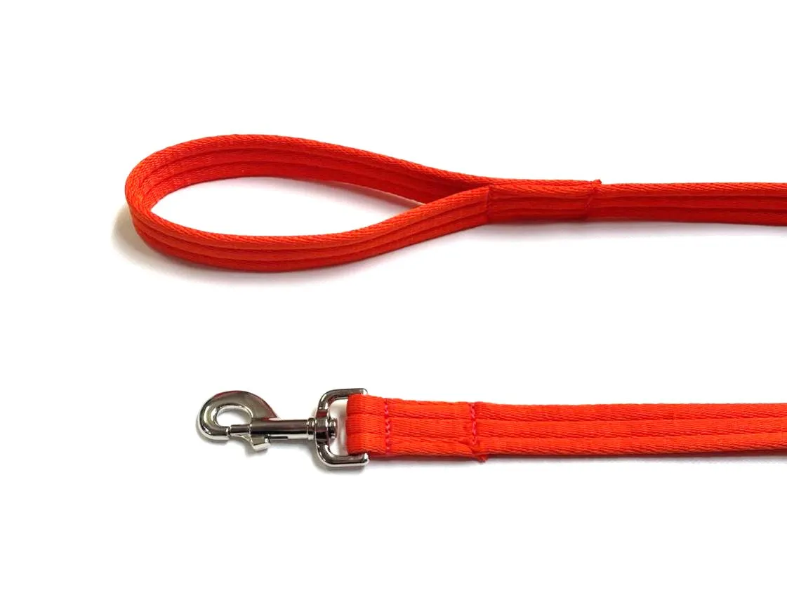 Dog Lead Walking Leash Short Training Lead 45" And 76" Long 20mm 25mm Soft Air Webbing In Various Colours