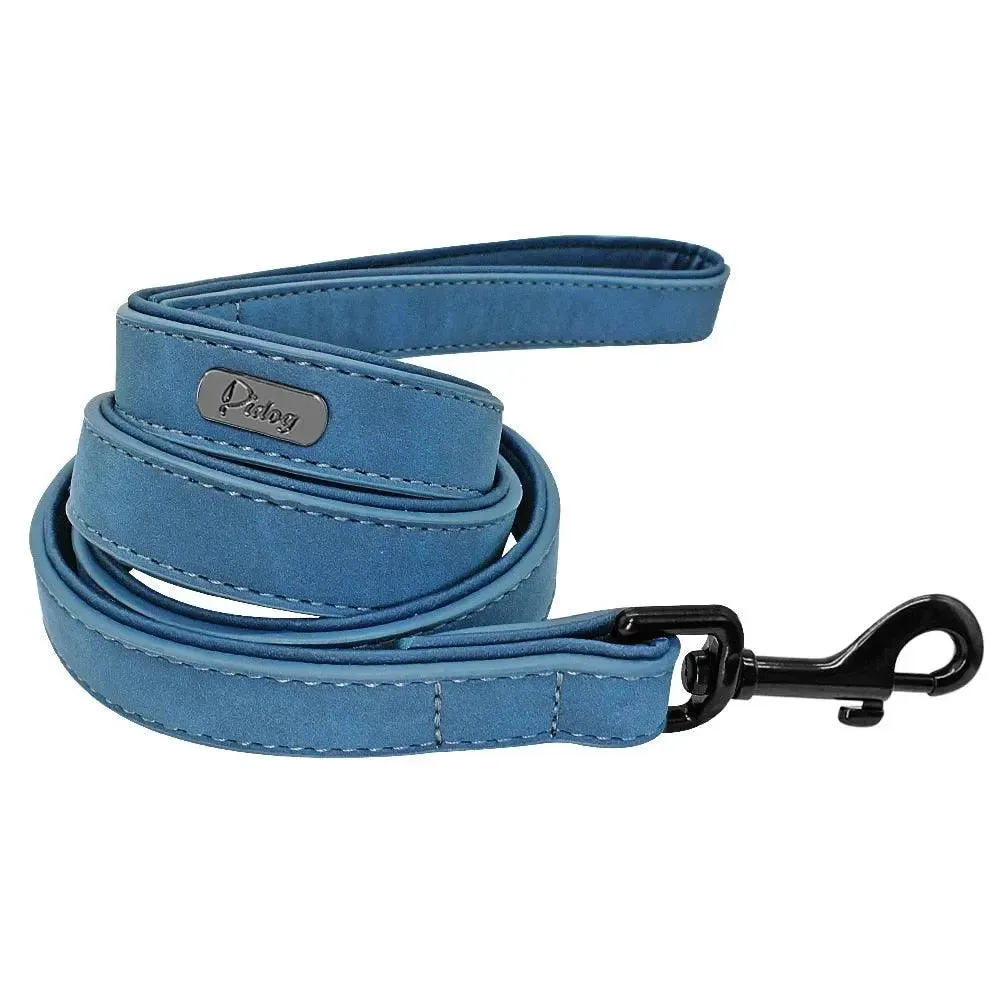 Dog Leather Leash - Set of Stylish Collar