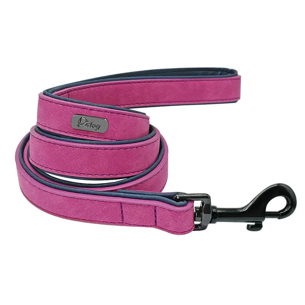 Dog Leather Leash - Set of Stylish Collar