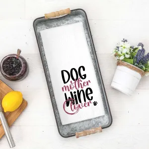 Dog Mother Wine Lover Waffle Towel