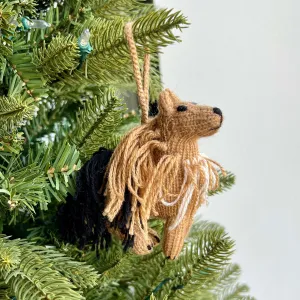 Dog Ornament, Knit Wool