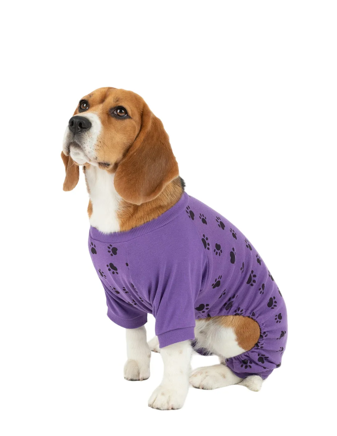 Dog Purple Paw Print Pajamas