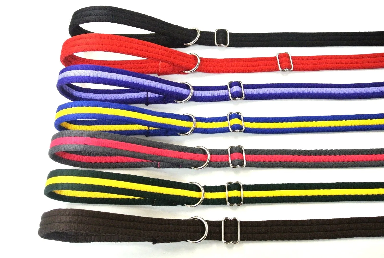 Dog Slip Leads Training Obedience Walking Leash 72"/6ft Long 20mm 25mm Air Webbing 24 Colours