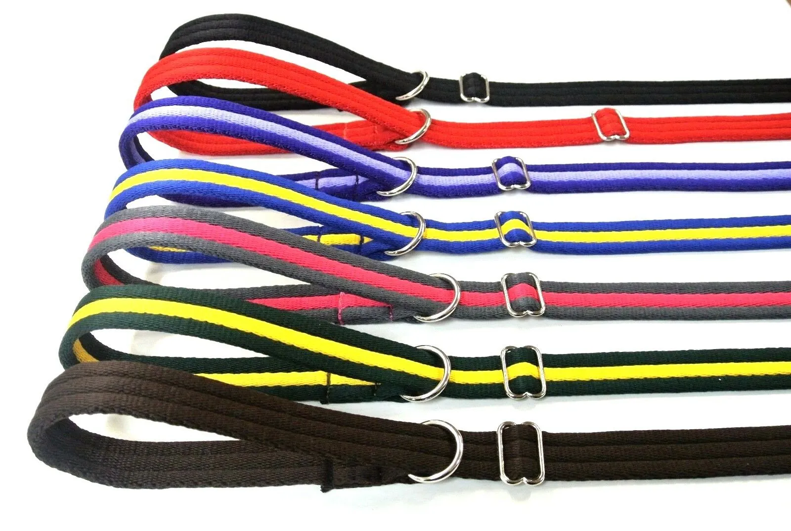 Dog Slip Leads Training Obedience Walking Leash 72"/6ft Long 20mm 25mm Air Webbing 24 Colours