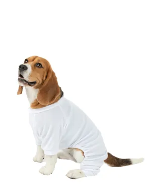 Dogs Solid Color White Pajamas