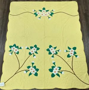 Dogwood Appliqued Quilt