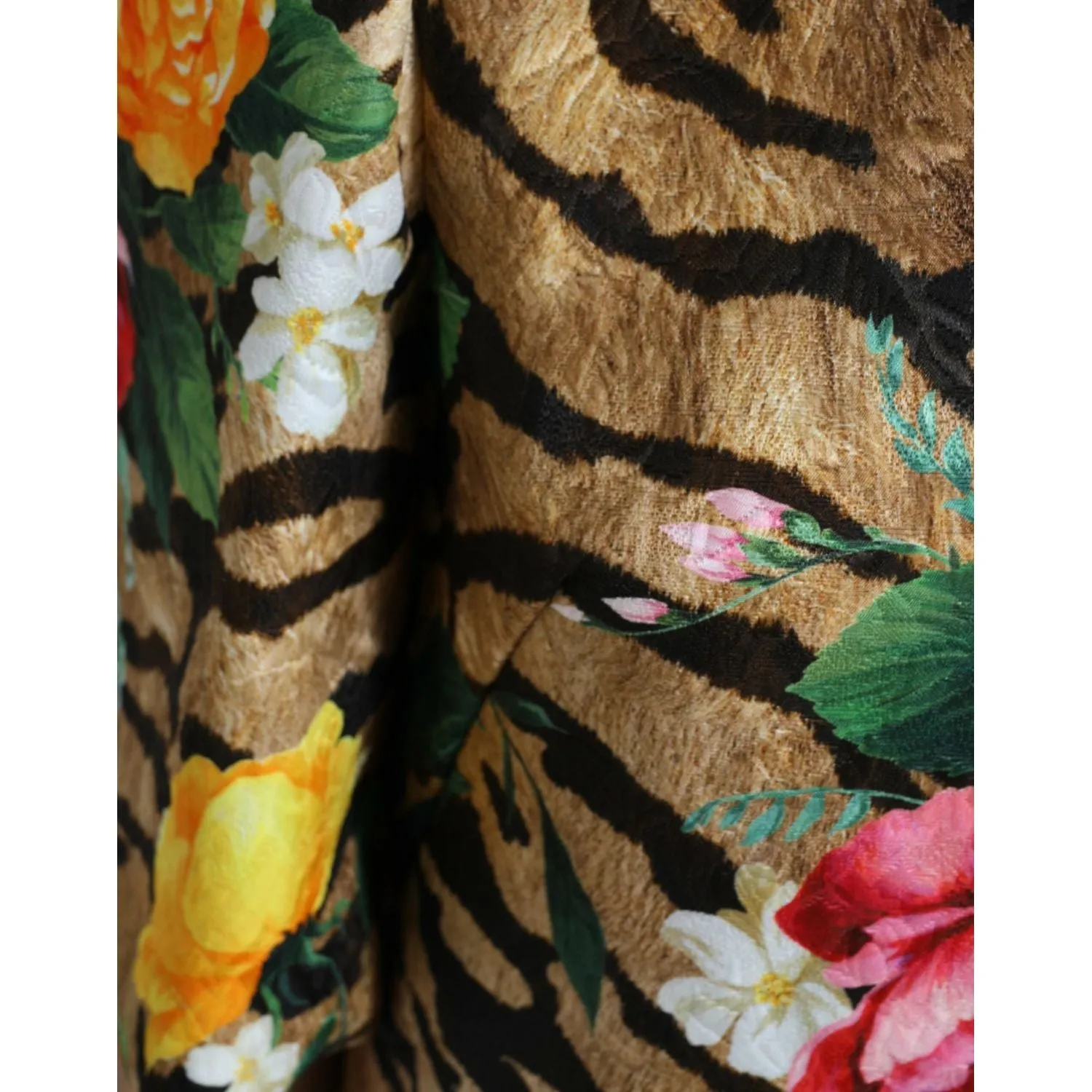 Dolce & Gabbana Animal & Floral Print Mini Shift Dress