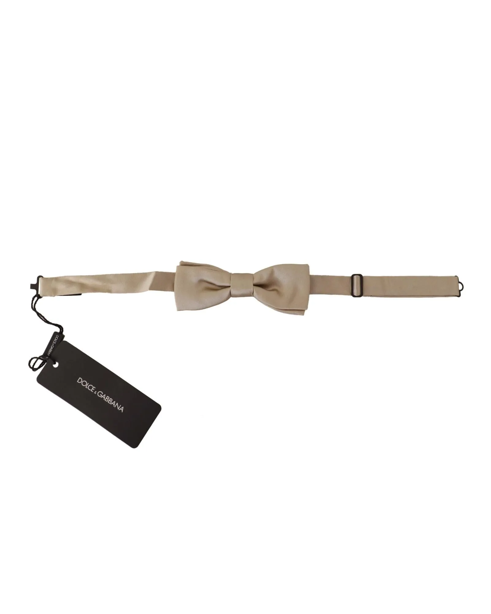 Dolce & Gabbana Beige Silk Bow Tie