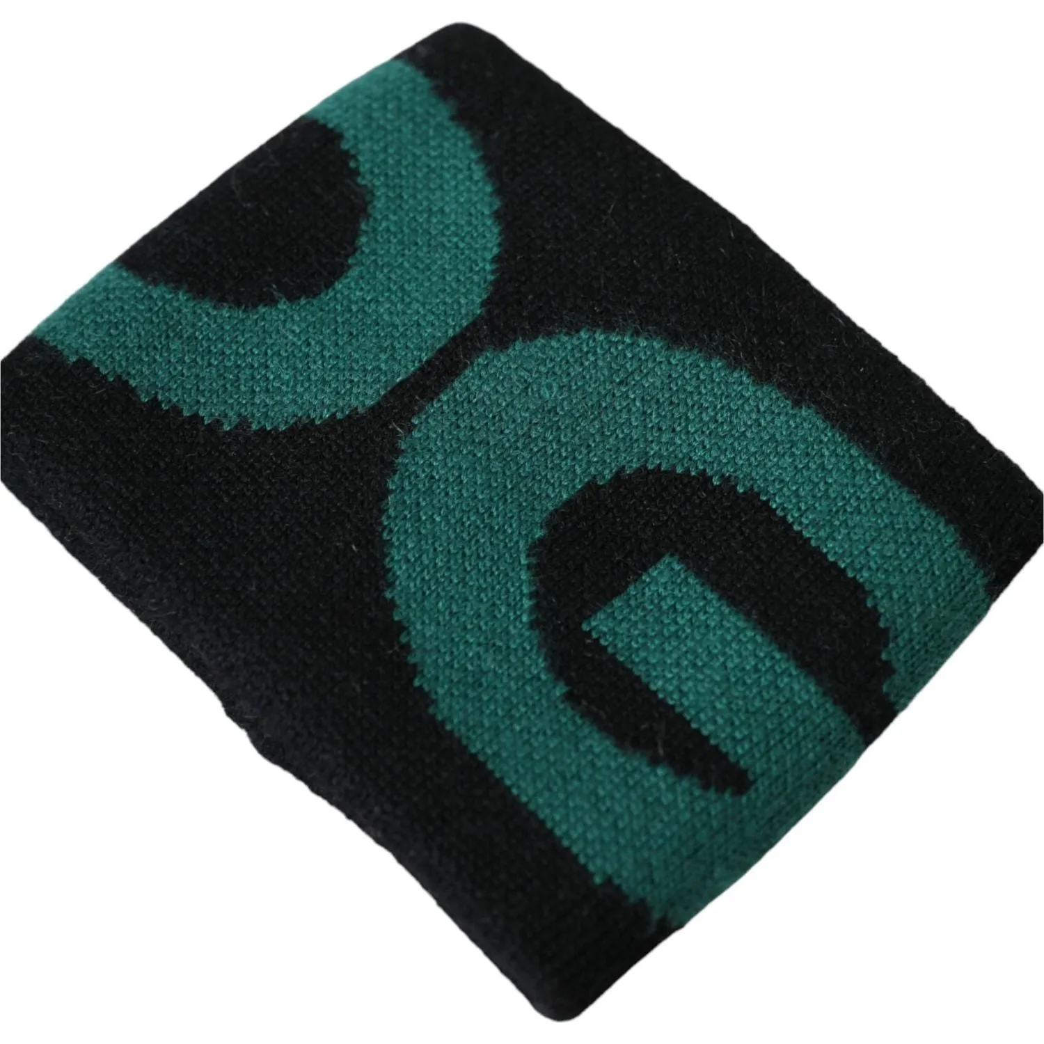 Dolce & Gabbana Black Green Wool Logo #DGMILLENNIALS Wristband