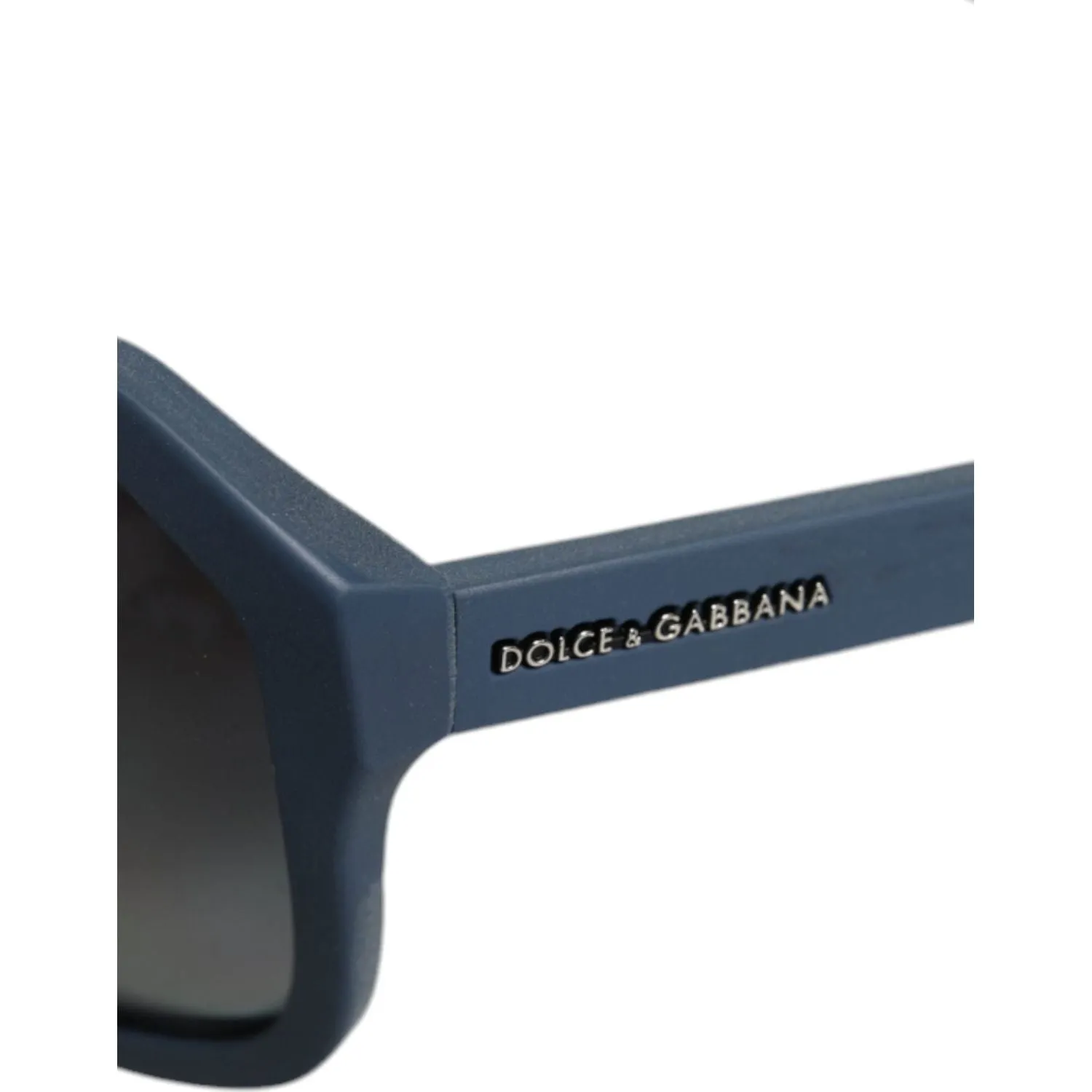 Dolce & Gabbana Blue Metal Frame Rubber Skin Polarized Mirror Lens Sunglasses