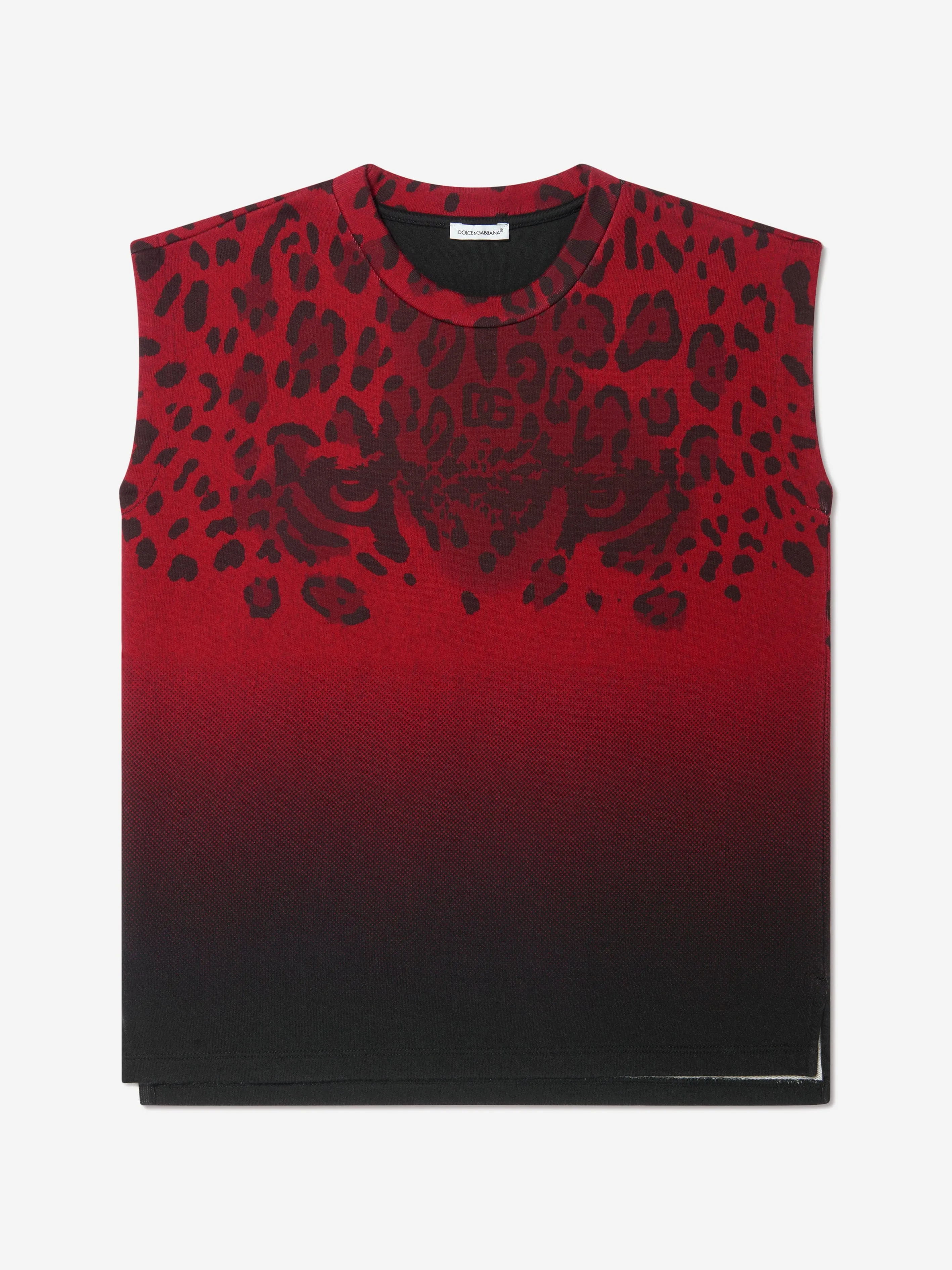 Dolce & Gabbana Boys Cotton Leopard Tank Top