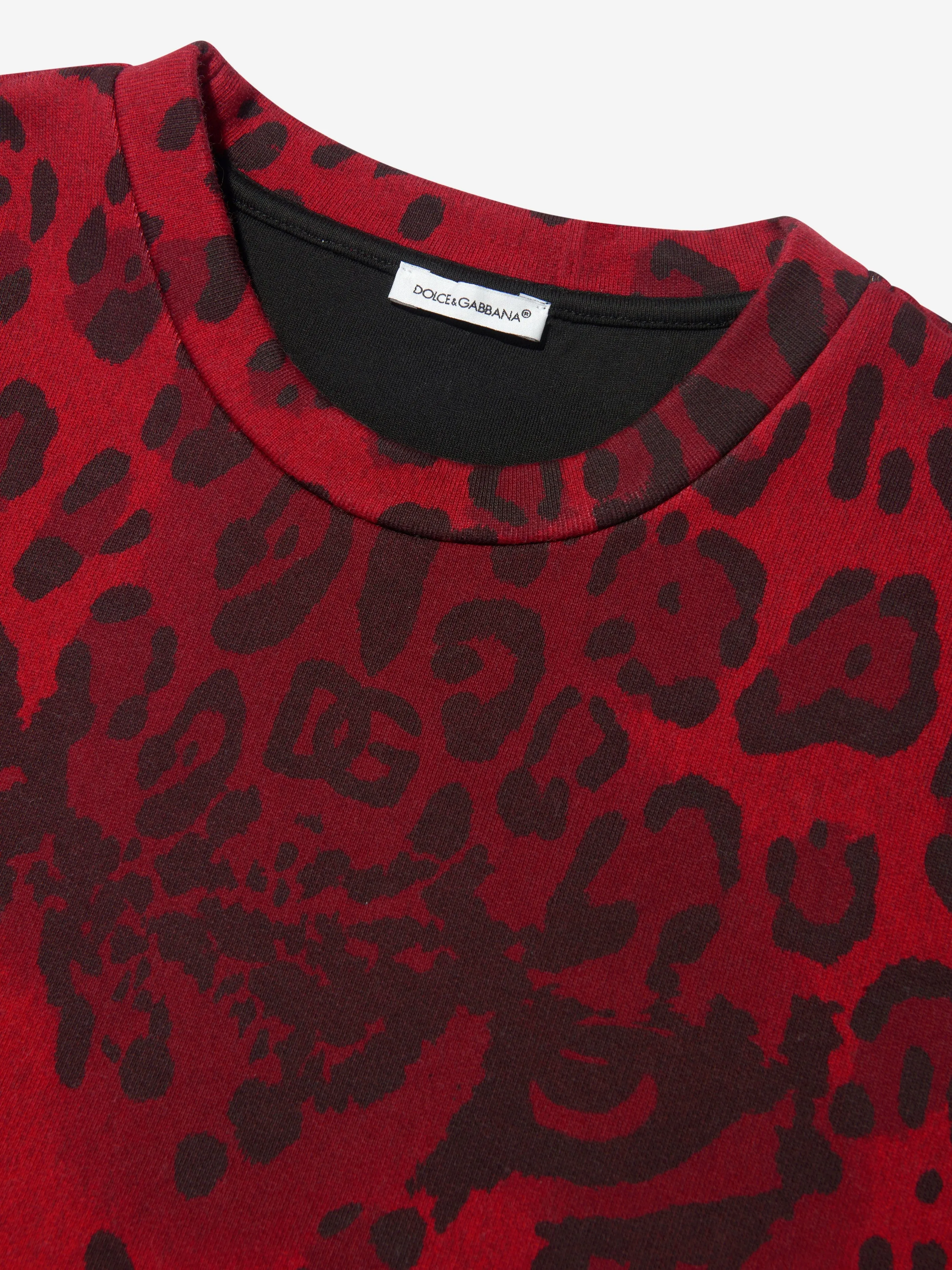 Dolce & Gabbana Boys Cotton Leopard Tank Top