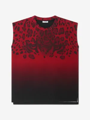 Dolce & Gabbana Boys Cotton Leopard Tank Top