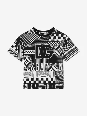 Dolce & Gabbana Boys DG Logo T-Shirt in Black