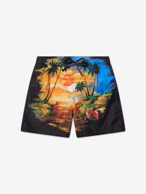 Dolce & Gabbana Boys Hawaiian Swim Shorts in Multicolour