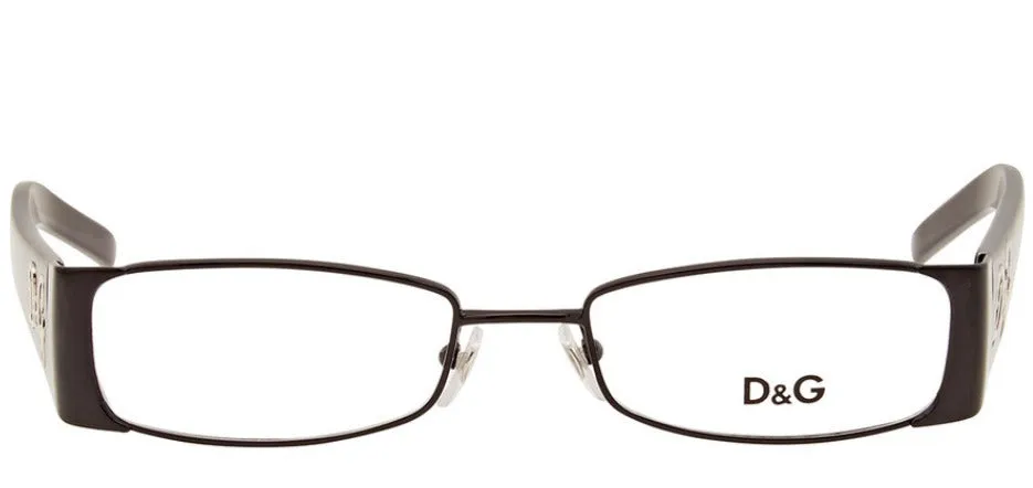 Dolce & Gabbana DG5049 064 Black Silver Metal Designer Eyeglasses