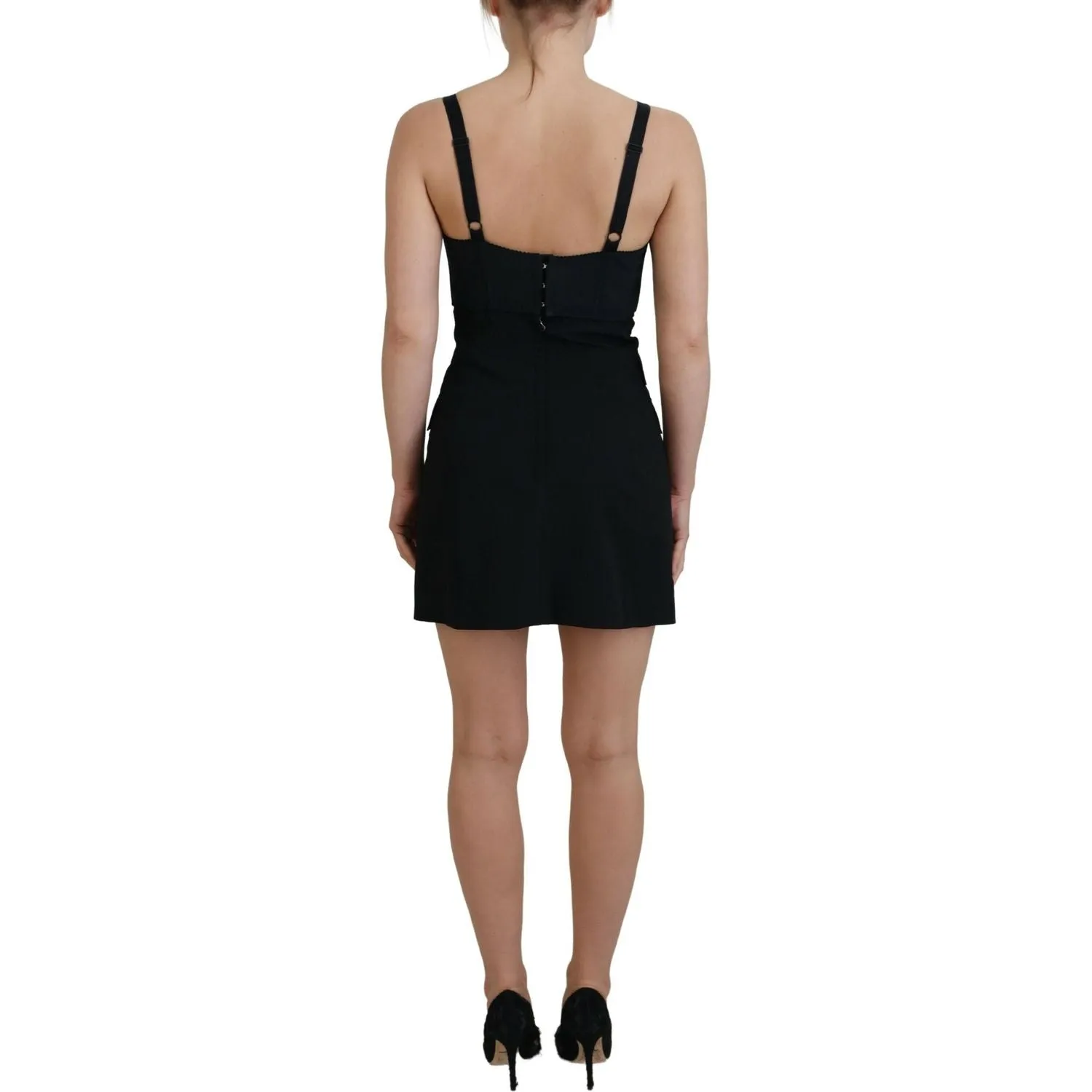 Dolce & Gabbana Elegant Black Sheath A-Line Mini Dress