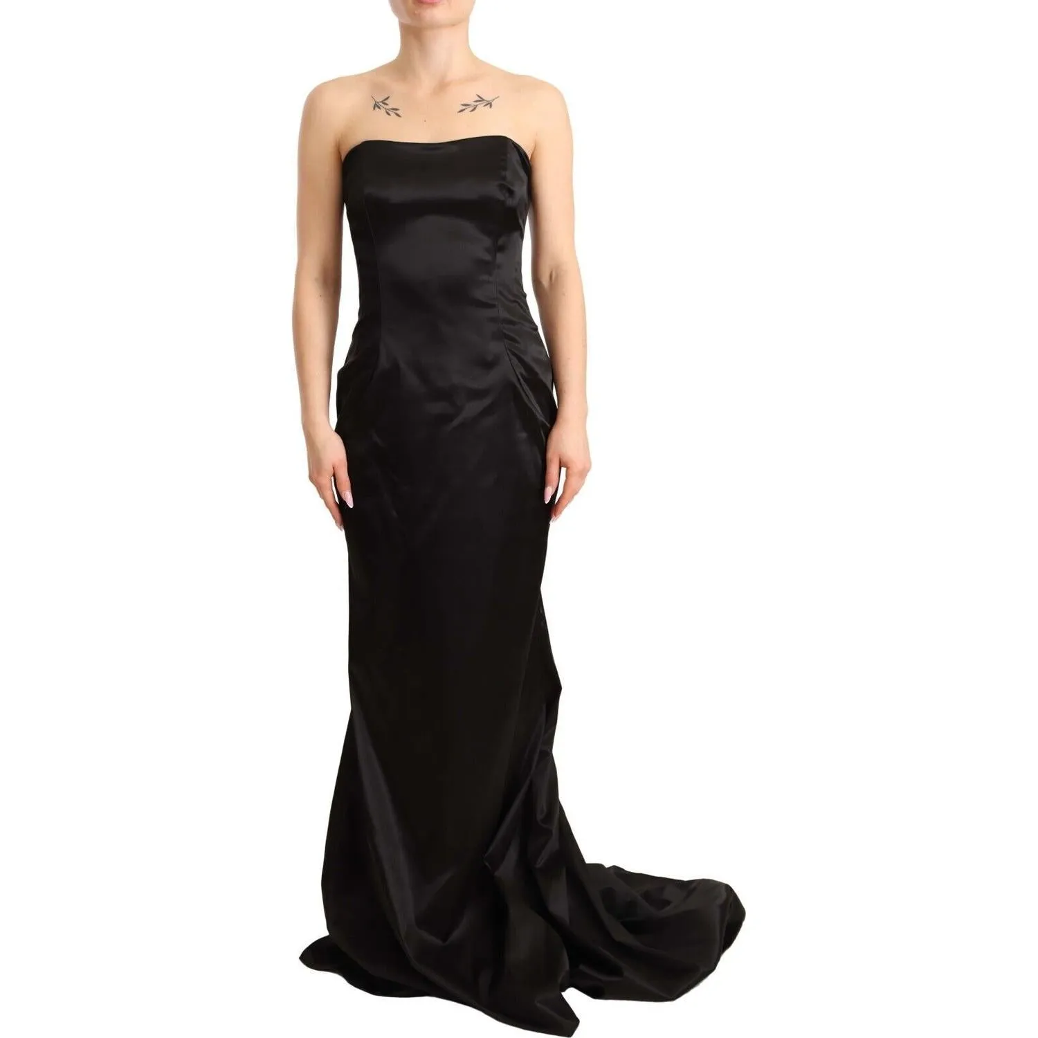 Dolce & Gabbana Elegant Black Strapless Mermaid Dress