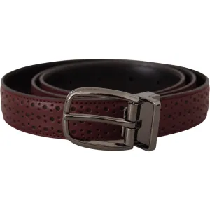 Dolce & Gabbana Elegant Leather Belt with Metal Buckle