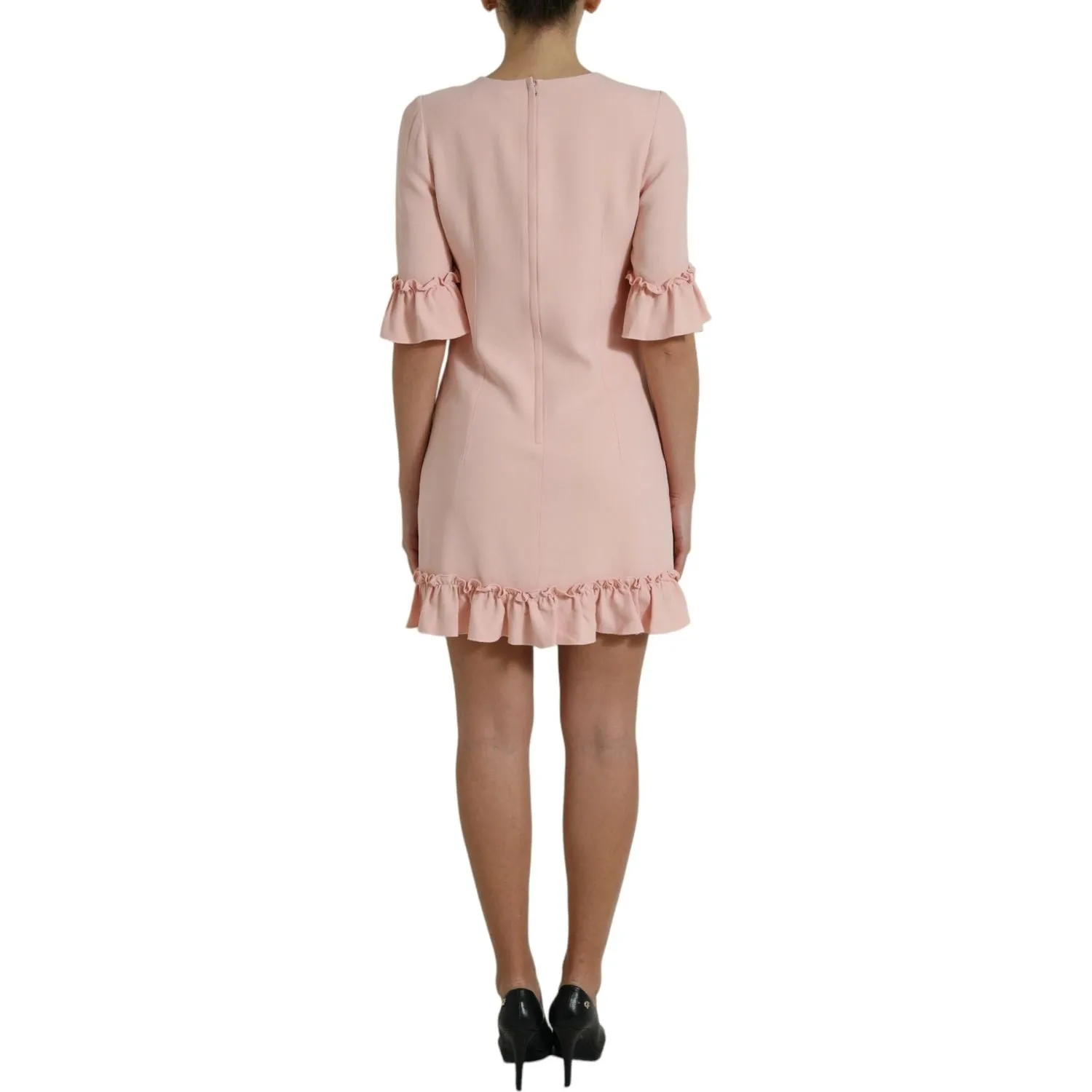 Dolce & Gabbana Elegant Light Pink A-Line Shift Mini Dress