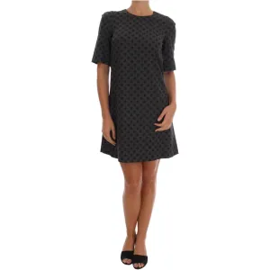 Dolce & Gabbana Elegant Polka Dot Wool Blend Dress