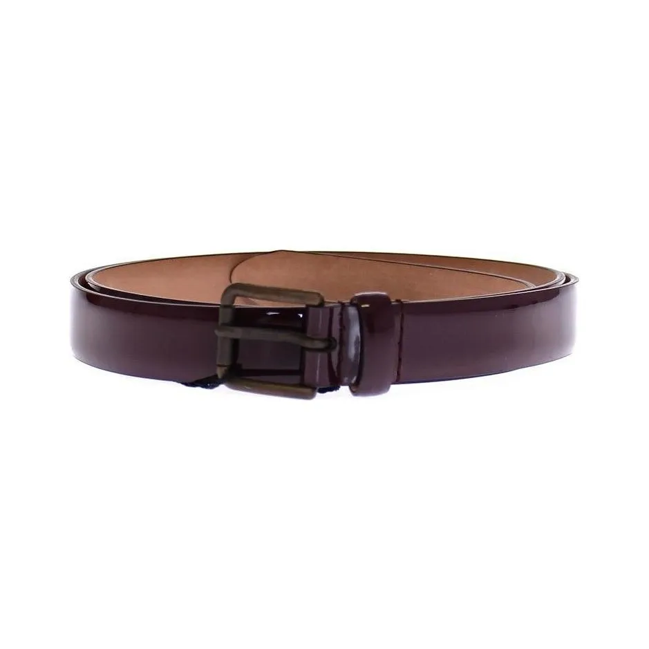 Dolce & Gabbana Elegant Purple Leather Belt