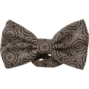 Dolce & Gabbana Elegant Silk Black & White Bow Tie