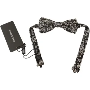 Dolce & Gabbana Floral Silk Bow Tie Luxe