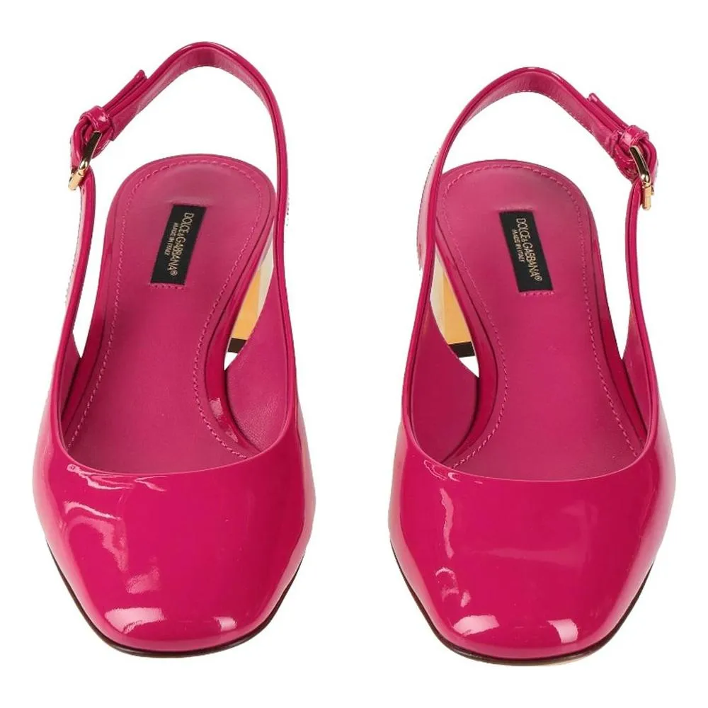 Dolce & Gabbana Fuchsia Leather Di Calfskin Pump