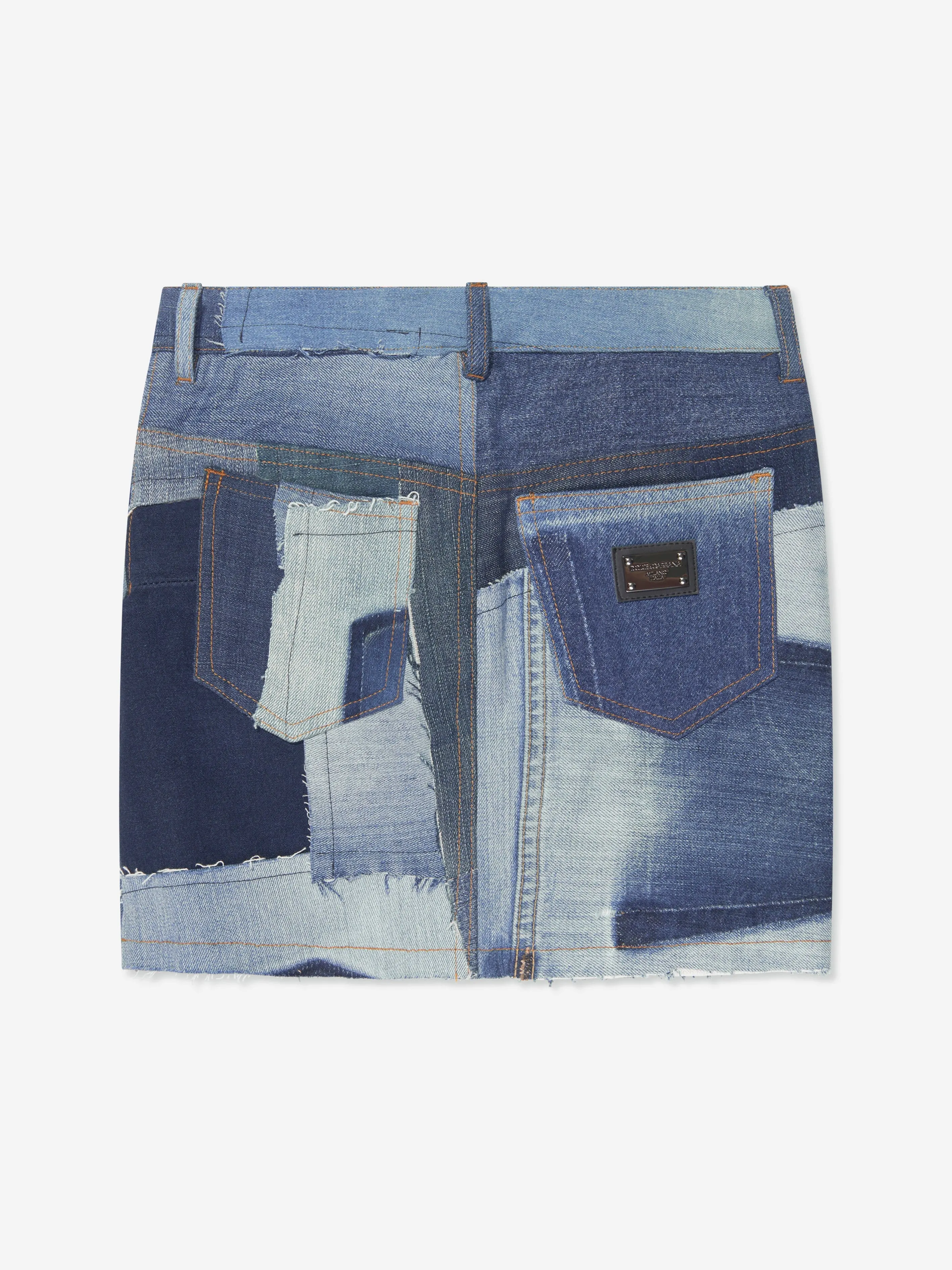 Dolce & Gabbana Girls Denim Skirt in Blue