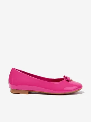 Dolce & Gabbana Girls Patent Leather Ballerinas in Pink