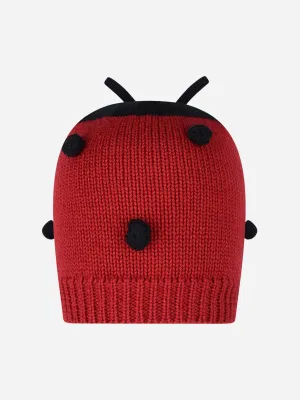 Dolce & Gabbana Girls Wool Ladybug Hat