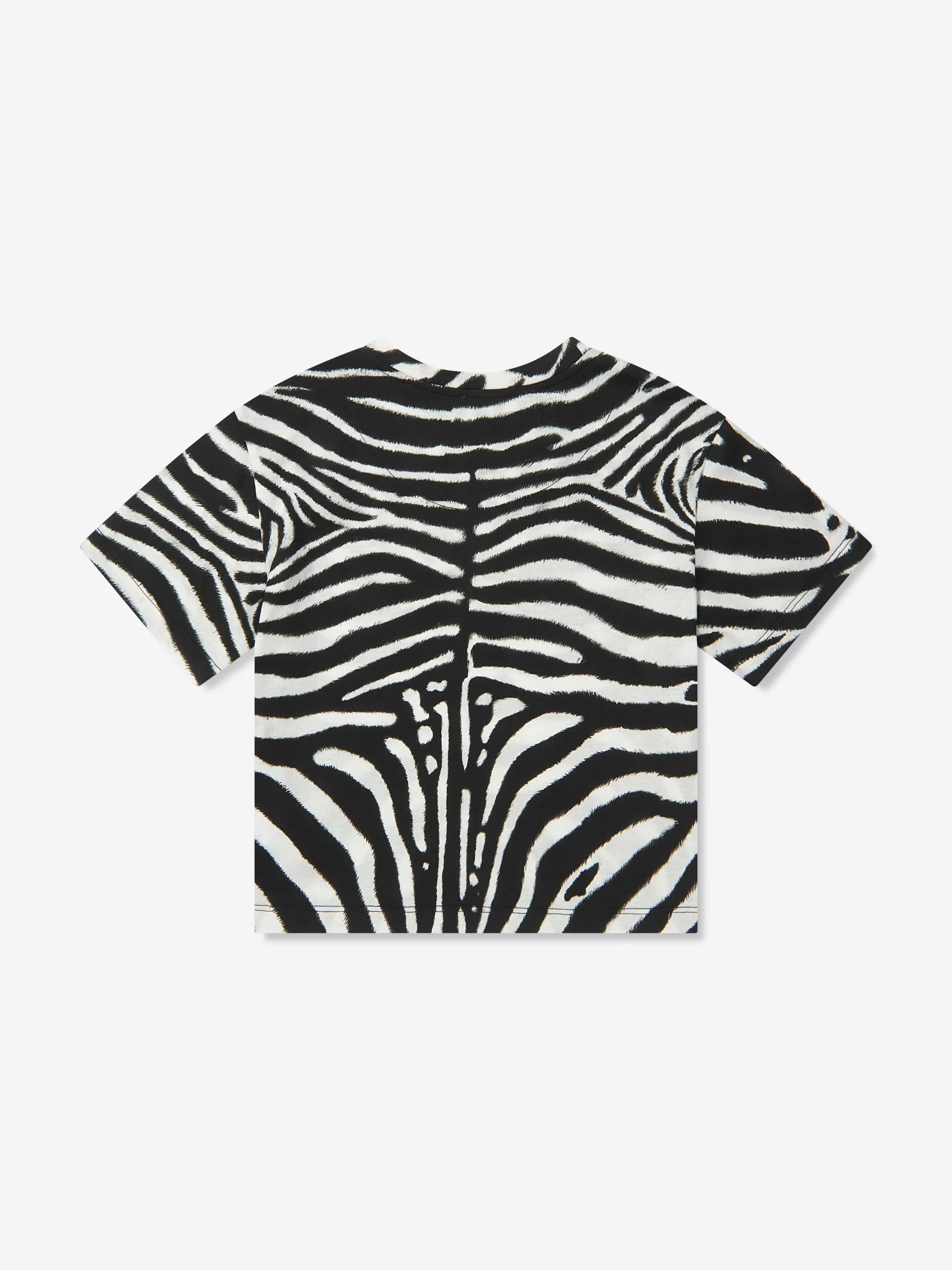 Dolce & Gabbana Girls Zebra Print Logo T-Shirt