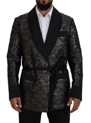 Dolce & Gabbana Gold Jacquard Robe Jacket