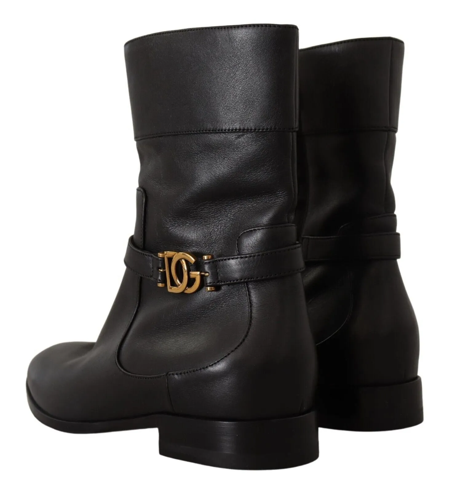 Dolce & Gabbana Logo Biker Boots