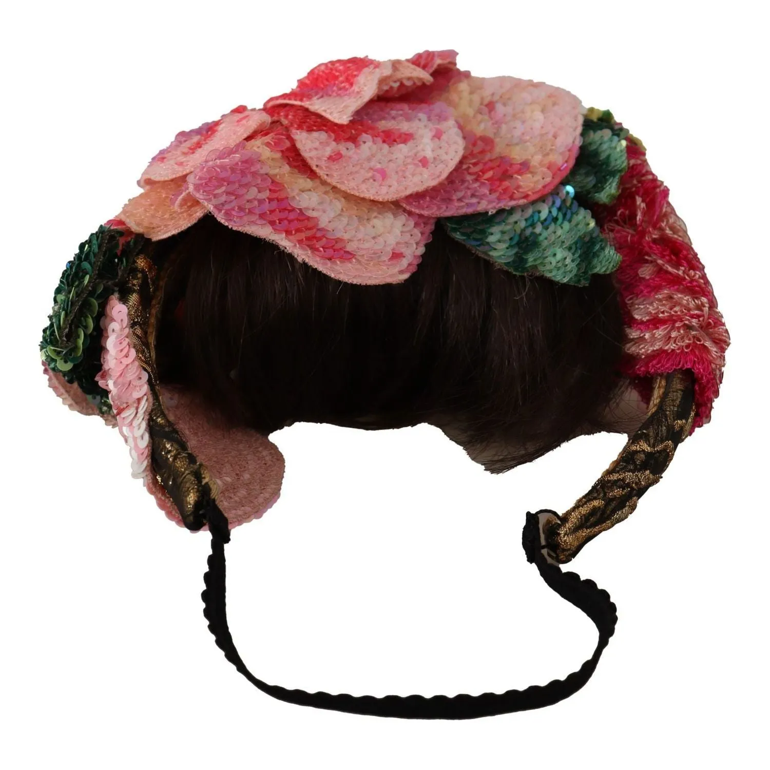 Dolce & Gabbana Multicolored Sequined Diadem Headband