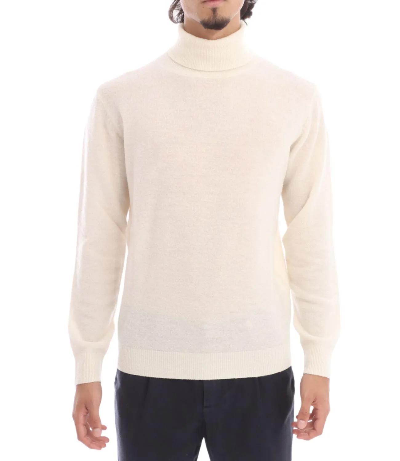 Dolcevita pullover invernale uomo in lana e cashmere