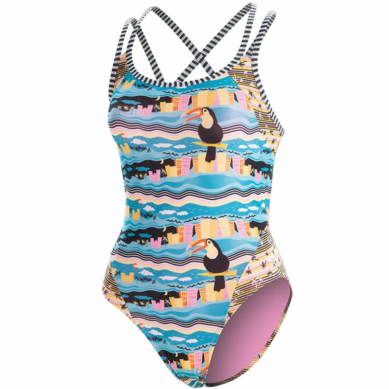 Dolfin Uglies - Toucan Double Strap Open Keyhole Back Swimsuit