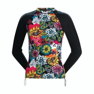 DOLFIN Womens Uglies Sugar Skull Crew Neck Long Sleeve Rash Guard