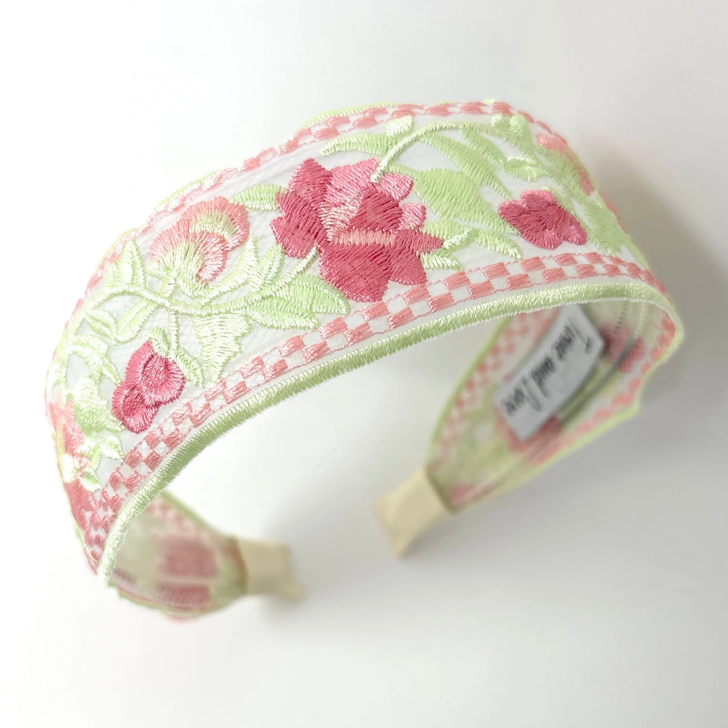 Domna Embroidered Sheer Wide Headband