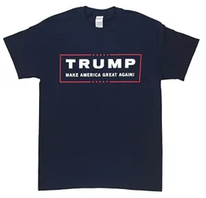 Donald Trump for President Make America Great Again T Shirt (Large, Navy Blue)