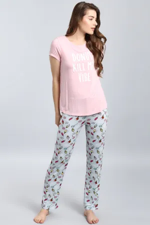 Donut Kill My Vibe Pajama Set