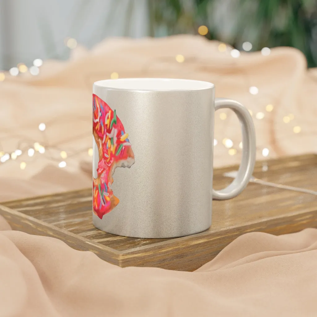 Donut Metallic Mug (Silver / Gold)