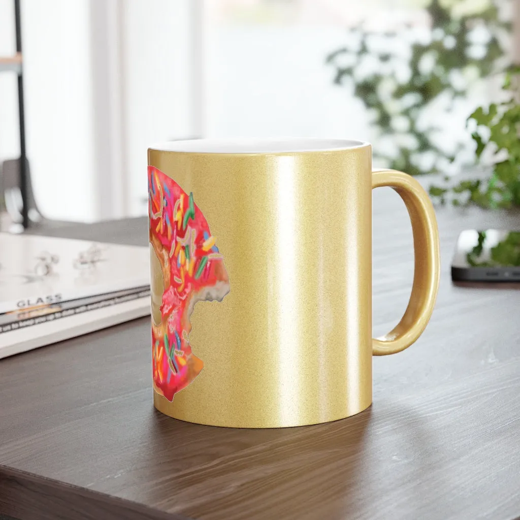 Donut Metallic Mug (Silver / Gold)