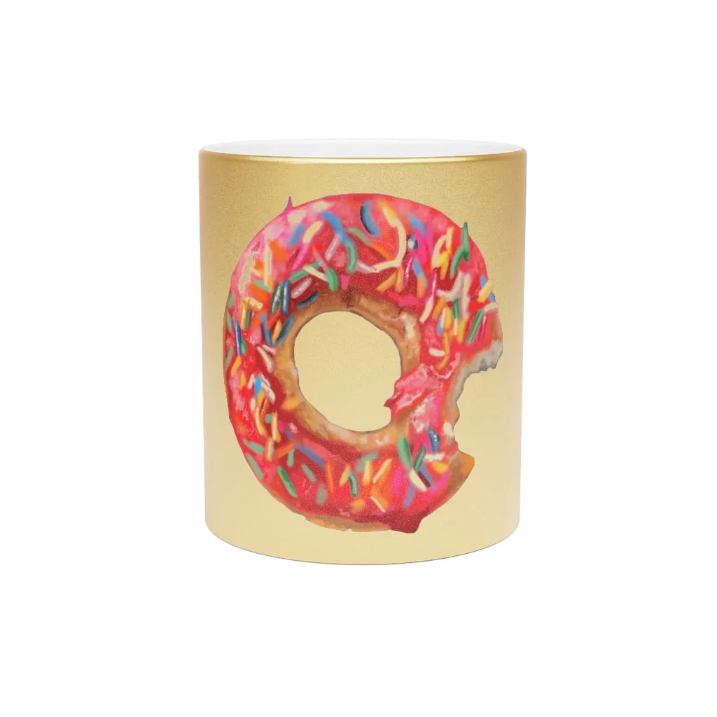 Donut Metallic Mug (Silver / Gold)